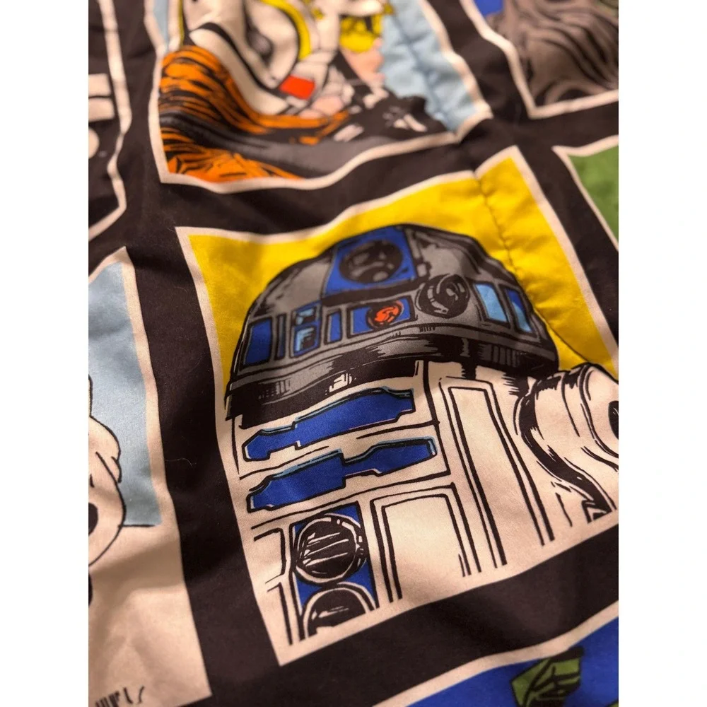 Star‎ Wars Lucasfilm Reversible Comforter Grid Yoda Darth Vader Boba Fett Full